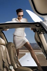 Angelina Jolie stepping into a Cirrus