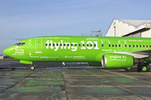 Plane with paint scheme that labels the different parts